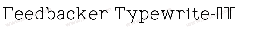 Feedbacker Typewrite字体转换